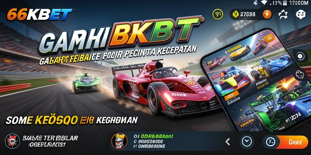 Gameplay mendebarkan di balapan kecepatan tinggi 66KBET.