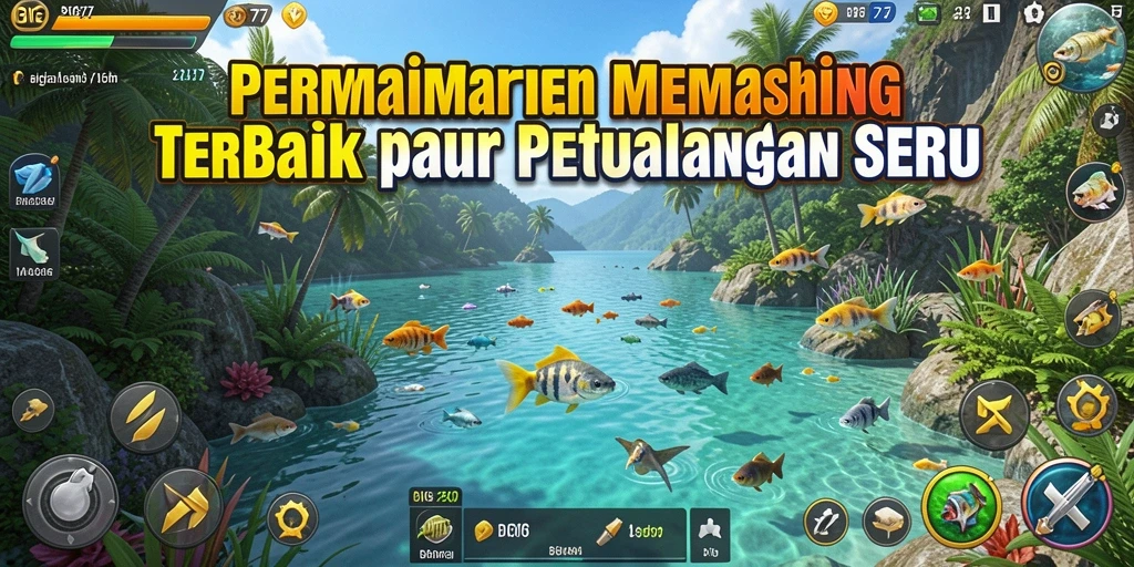 Tampilan gameplay yang menakjubkan di BIG77 saat memancing.