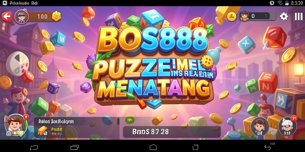 Tampilan gameplay puzzle yang menarik dan penuh warna.
