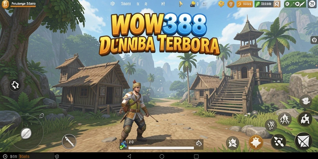 Tampilan gameplay WOW388 di dunia terbuka yang luas dan interaktif.