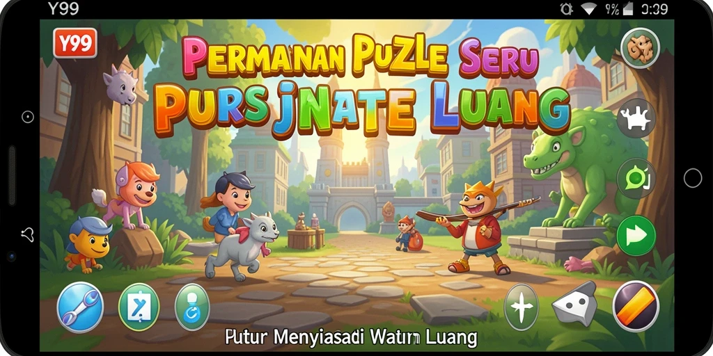 Screenshot Y89 menunjukkan momen seru dalam menyelesaikan teka-teki Puzzle.